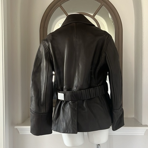 Vince 100% Lamb Leather Safari Jacket in Brown, Size M New w/Tag Retail $1495 - Picture 8 of 16